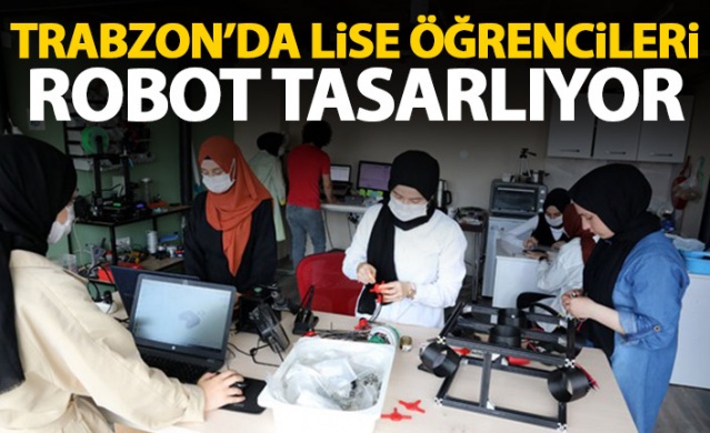 Trabzon'da öğrencilerden su altında giden robot 1