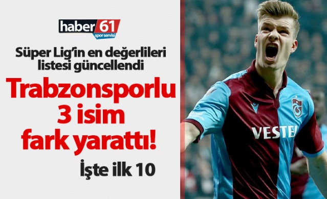 En değerli futbolcular listesine Trabzonspor damgası 1