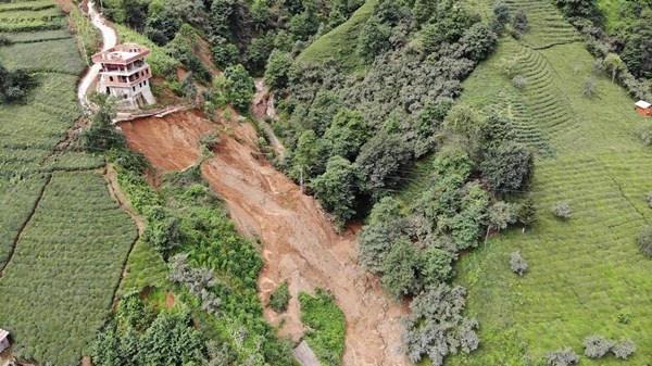 Trabzon'un Of ve Hayrat ilçelerindeki selden en fazla zararı çay bahçeleri gördü 4