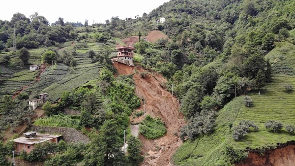 Trabzon'un Of ve Hayrat ilçelerindeki selden en fazla zararı çay bahçeleri gördü 6