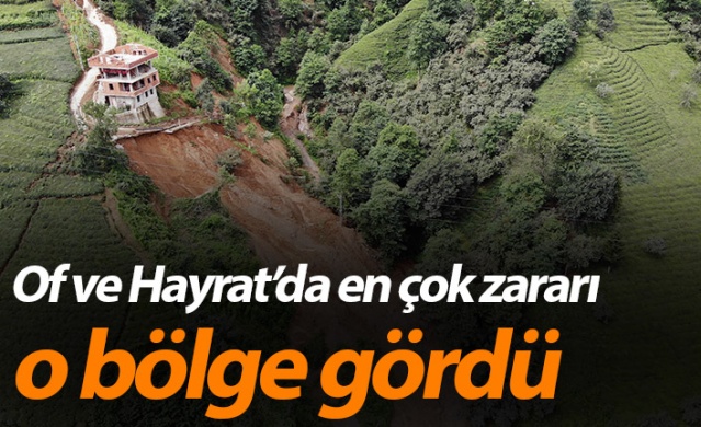 Trabzon'un Of ve Hayrat ilçelerindeki selden en fazla zararı çay bahçeleri gördü 1