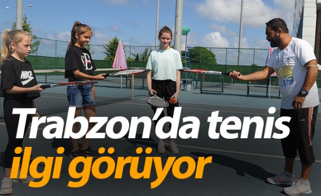 Trabzon'da çocuk ve gençlerden tenis kurslarına yoğun ilgi 1