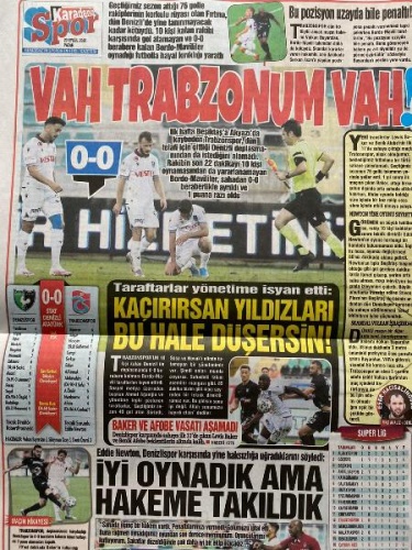 Trabzon gazetelerinden Trabzonspor manşetleri! "Ya sabır" 3