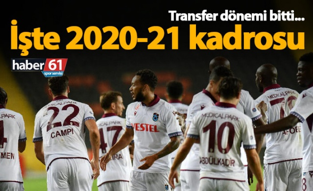 Trabzonspor 2020-21 kadrosu 1