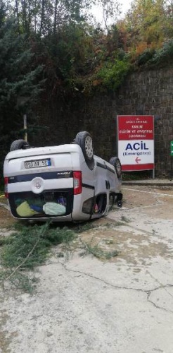 Trabzon'da acil önünde şok olay! Bir anda yamaçtan düştü 4