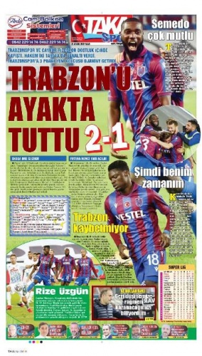 Yerel gazetelerden Trabzonspor'a övgü 4