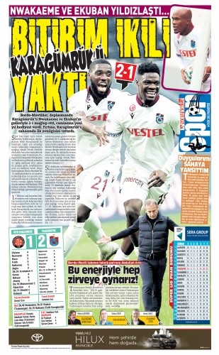 Trabzon Gazetelerinde galibiyet  manşetleri 5