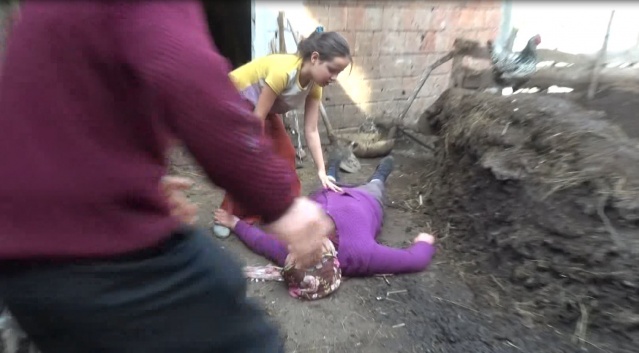 Trabzon'da ölen inekleri için gözyaşı döken kadın bayıldı 2