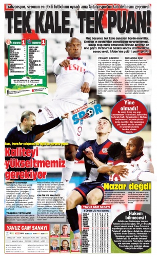 Trabzon Gazetelerinden Trabzonspor manşetleri: Bu golcülerle puana da şükür 5