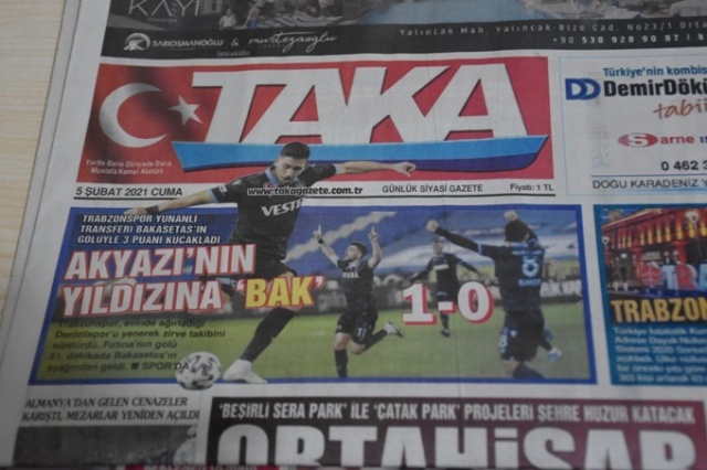 Trabzon yerel basınında galibiyet manşetleri 8