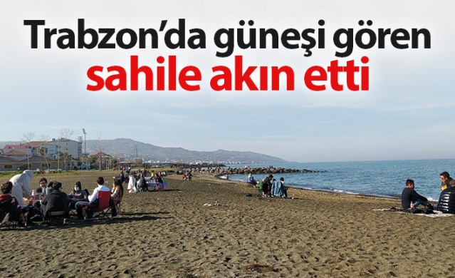 Trabzon'da güneşi gören sahile akın etti 1