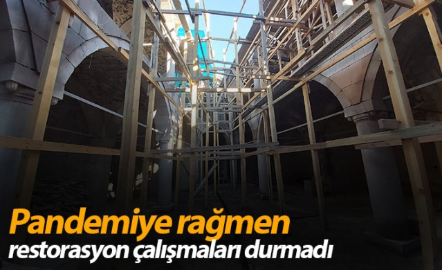 Pandemiye rağmen restorasyon çalışmaları durmadı 1