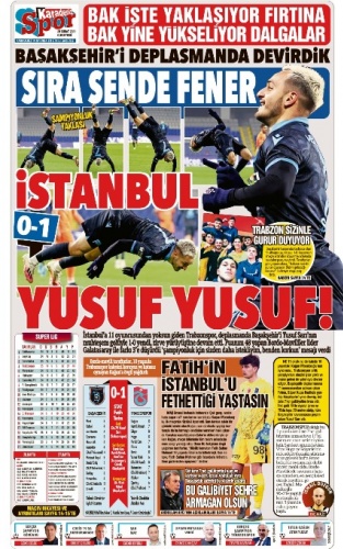 Trabzon basınında galibiyet manşetleri. 20 Şubat 2021 2