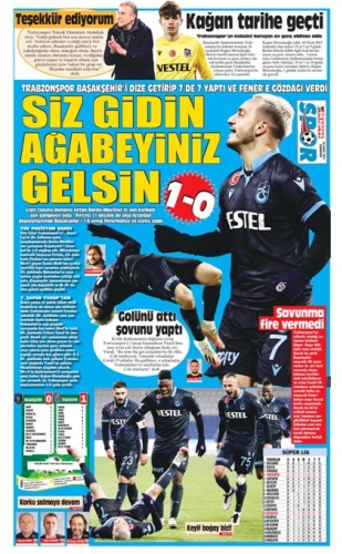 Trabzon basınında galibiyet manşetleri. 20 Şubat 2021 4