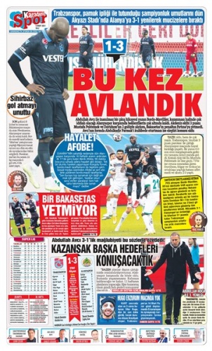 Trabzon’da mağlubiyet hüznü manşetlerde 5