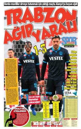 Trabzon’da mağlubiyet hüznü manşetlerde 2