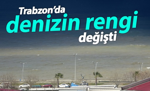 Trabzon'da denizi çamur kapladı 1