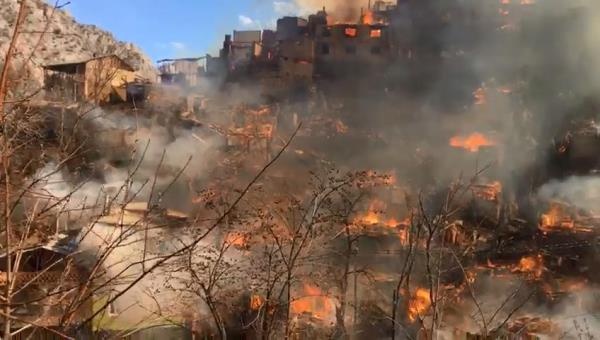 Artvin’de köyde yangın; 50’ye yakın ev alevlere teslim oldu 8
