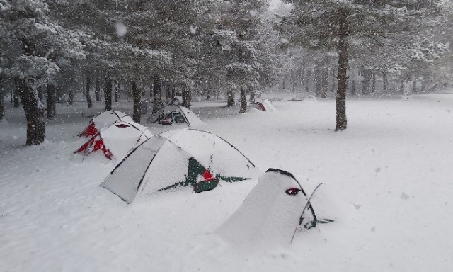 Ordulu dağcılar baharda kış kampı yaptı 6