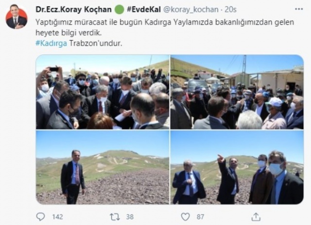 Başkan Koçhan’ın Kadırga Yaylası paylaşımı iki şehri birbirine düşürdü 2