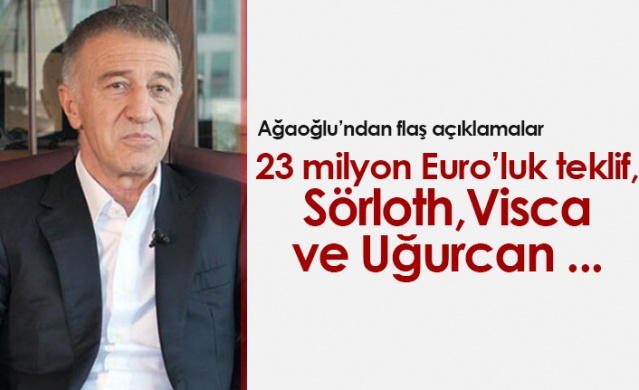 Ağaoğlu açıkladı: 23 milyon euroluk teklif, Sörloth, Edin Visca ve Uğurcan Çakır... 1