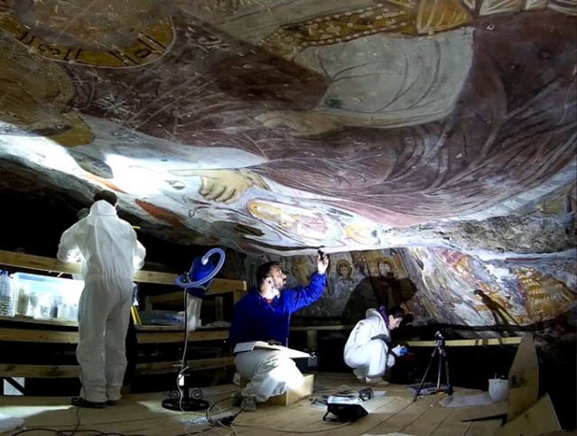 Sümela Manastırı'nın tahrip olan fresklerine onarım 4