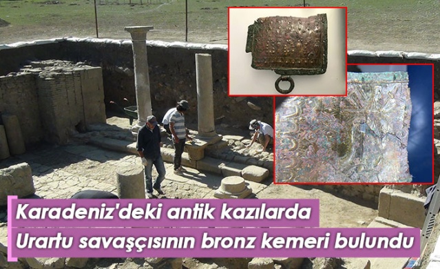 Karadeniz'deki kazılarda Urartu savaşçısının bronz kemeri bulundu 1