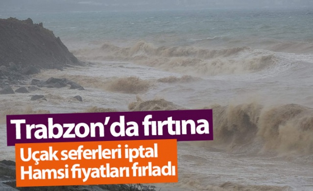 Trabzon'da fırtına! Uçak seferleri iptal, hamsi fiyatları fırladı 1