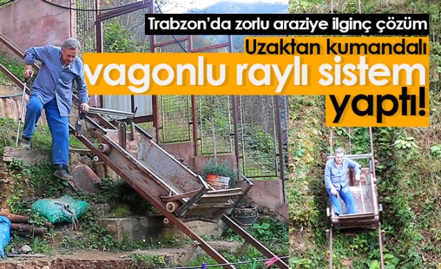 Trabzon'da zorlu araziye raylı sistemli çözüm 1