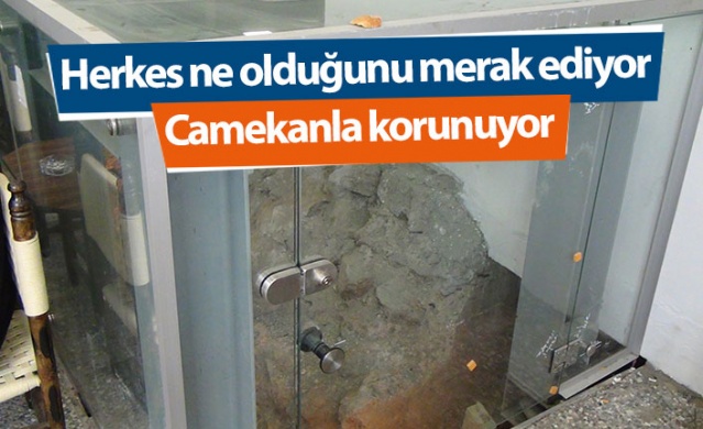Trabzon'da 7 asırlık sur kalıntısına camekanlı koruma. Foto Haber 1