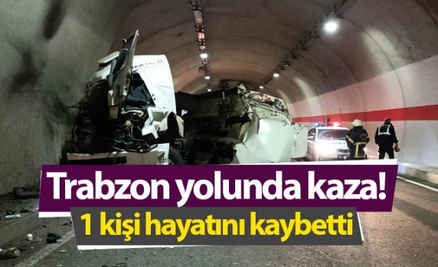 Trabzon yolunda kaza! 1 ölü 1