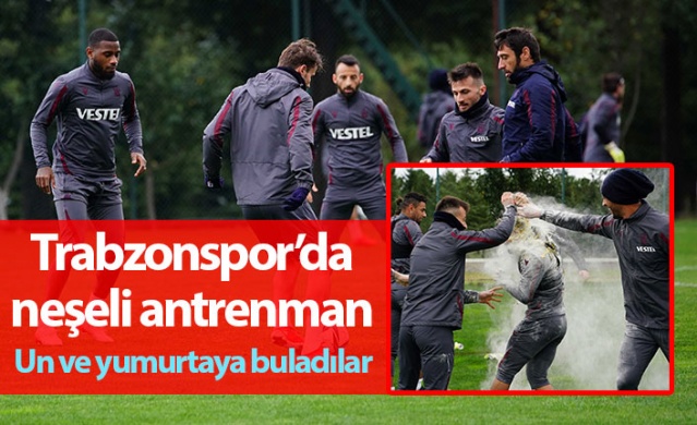 Trabzonspor'da neşeli antrenman! Un ve yumurtaya buladılar 1