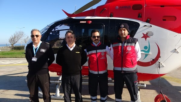 Trabzon'da Hava 61 hastaları yetiştirmek için uçuruyor 11
