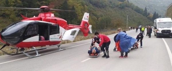 Trabzon'da Hava 61 hastaları yetiştirmek için uçuruyor 3