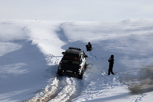 Gümüşhane'de off-road tutkunlarının karla mücadelesi. 5