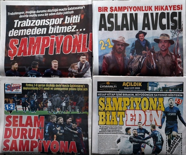 Trabzon basınında şampiyonluk sesleri- Foto Galeri 2