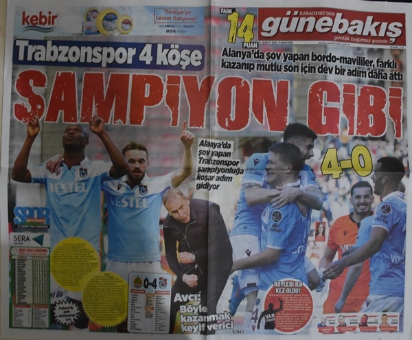 Trabzon yerel basınından "şampiyon" başlıkları "Yormayın bizi verin kupamızı" foto galeri 5