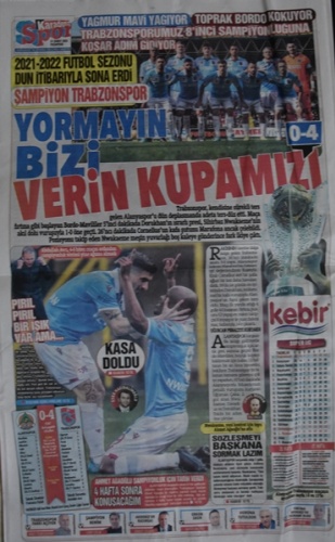 Trabzon yerel basınından "şampiyon" başlıkları "Yormayın bizi verin kupamızı" foto galeri 4