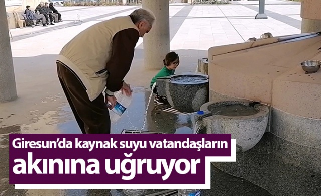 Giresun'da yayladan getirilen kaynak suyu vatandaşların akınına uğruyor. Foto Haber 1