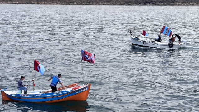 Trabzonspor kutlamalara denizden başladı! Muhteşem görüntüler. Foto Haber 17