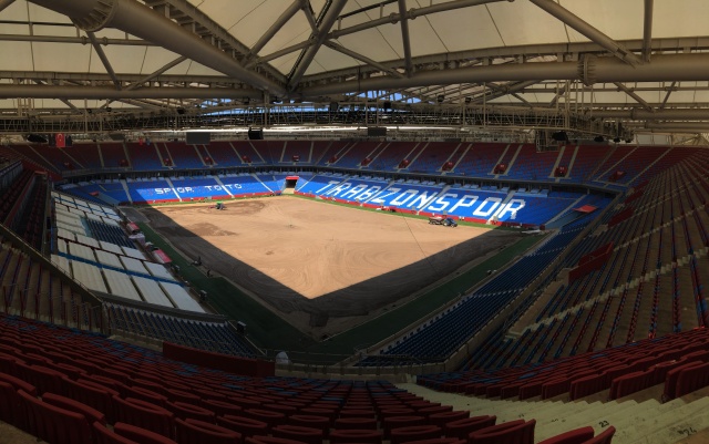 Şampiyonluk kutlamaları sonrası Trabzonspor'un stadı sil baştan yenileniyor. Foto Haber 11