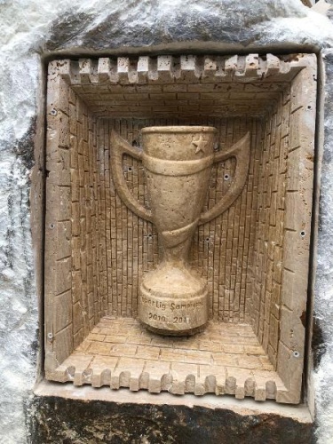Trabzon'da mermer ustalarından 13 tonluk şampiyonluk anıtı. Foto Haber 35