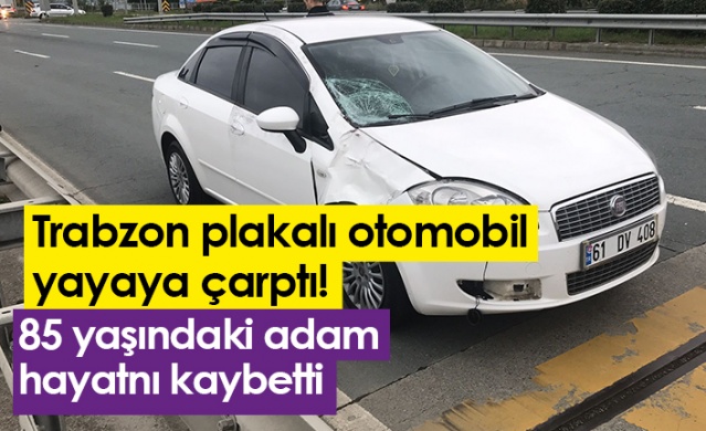 Trabzon plakalı araç yayaya çarptı! 85 yaşındaki adam hayatını kaybetti. Foto Haber 1