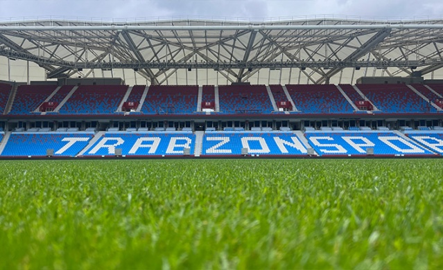 Trabzonspor'un stadyumu yeni sezona hazırlanıyor. Foto Haber 11