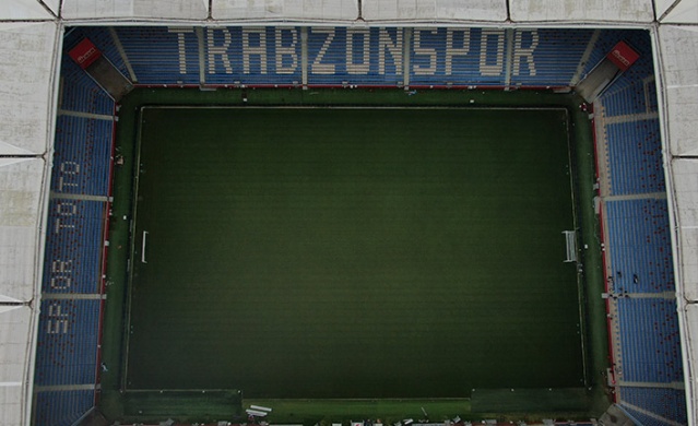 Trabzonspor'un stadyumu yeni sezona hazırlanıyor. Foto Haber 8