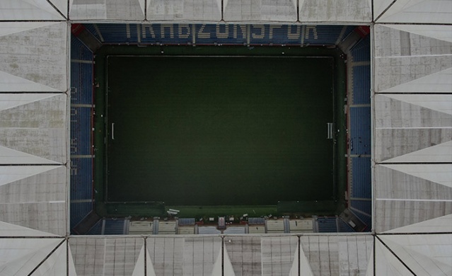 Trabzonspor'un stadyumu yeni sezona hazırlanıyor. Foto Haber 4