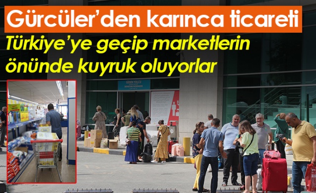 Gürcüler'den karınca ticareti! Türkiye'ye geçip marketlerde kuyruk oluyorlar - Foto Haber 1