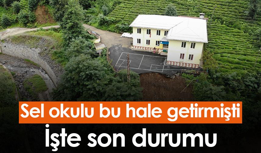 Rize'de selin vurduğu okul yeniden açıldı. Foto Haber 1