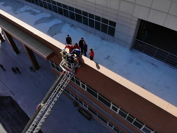 Gümüşhane Devlet Hastanesi’nde yangın tatbikatı. Foto Haber 2