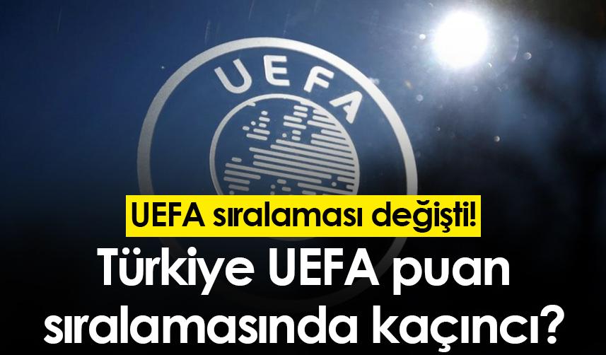 UEFA sıralaması değişti! Türkiye UEFA puan sıralamasında kaçıncı? 1